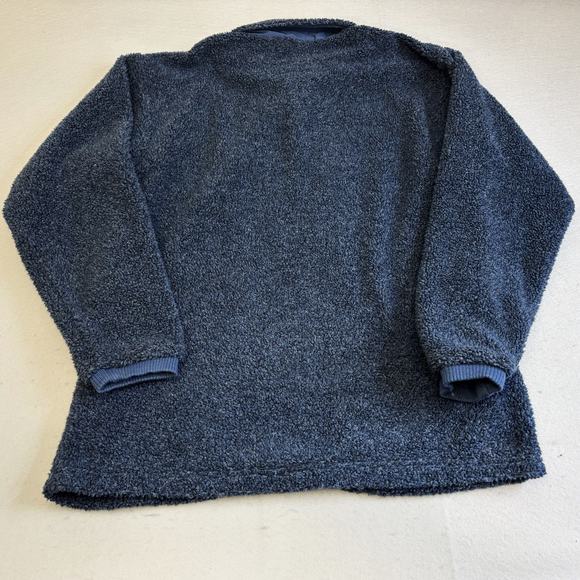 Columbia Sherpa Jacket Mens Large Blue 1/4 Zip Thick Pile Pullover Shacket Shirt - Picture 8 of 9